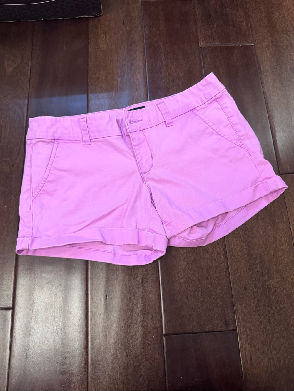 American Eagle Outfitters Light Pink High-Waist Chino Shorts